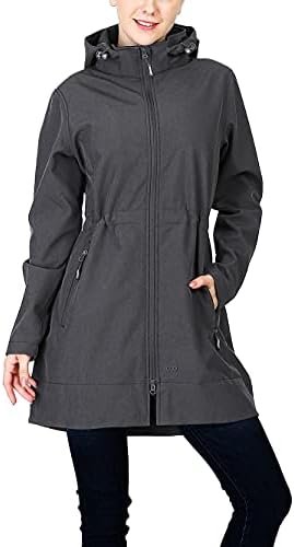 33,000ft Women's Waterproof Softshell Long Rain Jacket with ... 33,000ft Women's Waterproof Softshell Long Rain Jacket with ...