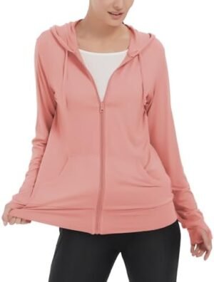 LETAOTAO Womens' Lightweight Zip Up Hoodies Stretch Thin Sum... LETAOTAO Womens' Lightweight Zip Up Hoodies Stretch Thin Sum...