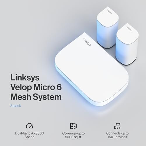 Linksys Multi-gig Micro Mesh WiFi 6 System | Connect 100+ De...
