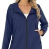 Avoogue Rain Jacket Women Waterproof Lightweight Raincoat Li...