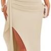 ZESICA Women's 2025 Formal Dresses Square Neck Sleeveless Ru...