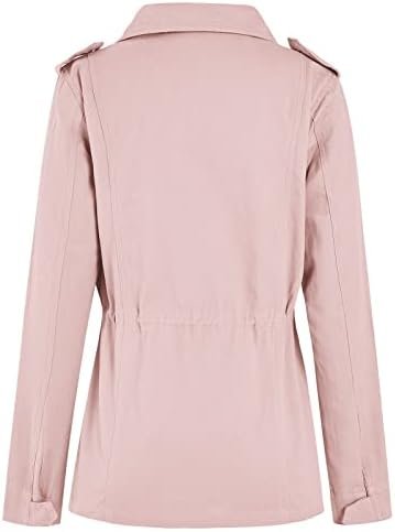 Soulomelody Women Military Anorak Jackets Zip Up Snap Button...