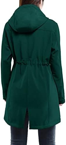 33,000ft Women's Softshell Long Jacket with Hood Fleece Line...