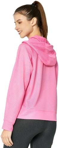 Women's Long Sleeve Mesh Hoody Sheer Hooded Sweatshirt Light...