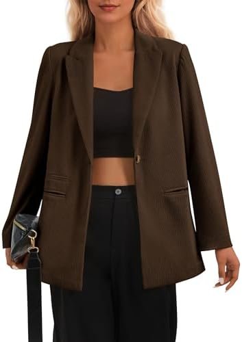 PRETTYGARDEN Women's Winter Corduroy Blazers Jackets Dressy ...