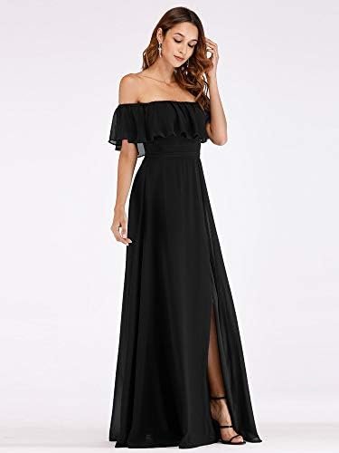 Ever-Pretty Women's Elegant Off The Shoulder Side Split High...