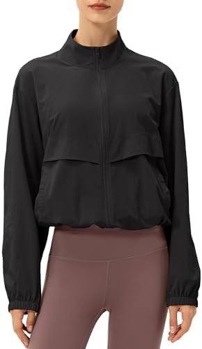 Locachy Women's Lightweight Zip Up Athletic Jacket Stand Col... Locachy Women's Lightweight Zip Up Athletic Jacket Stand Col...