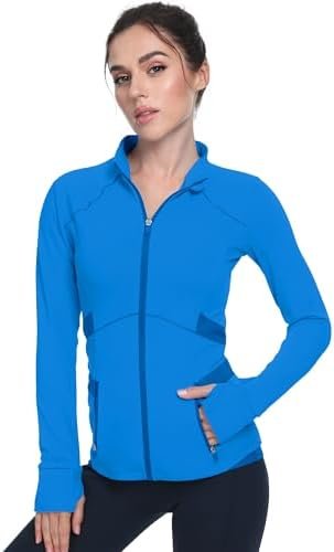 QUEENIEKE Women's Slim Fit Workout Jackets - Zip Up Athletic...