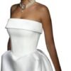 Strapless Short Wedding Dresses for Bride A Line Bridal Show...