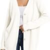 Women's Long Sleeve V-Neck Button Down Cardigan Chunky Overs...