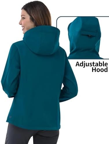 Outdoor Ventures Women's Softshell Jacket with Hood Fleece L...