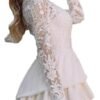 Short Wedding Dresses for Bride 2025 Beach Lace Long Sleeve ...