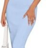 MEROKEETY Women's 2025 Off Shoulder Bodycon Midi Dress Summe...