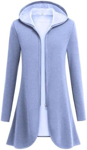 Zeagoo Women's Long Zip Up Hoodie Lightweight Oversized Tuni... Zeagoo Women's Long Zip Up Hoodie Lightweight Oversized Tuni...