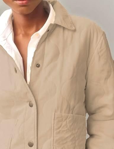 Women's Cropped Quilted Jacket Lightweight Casual Warm Winte...