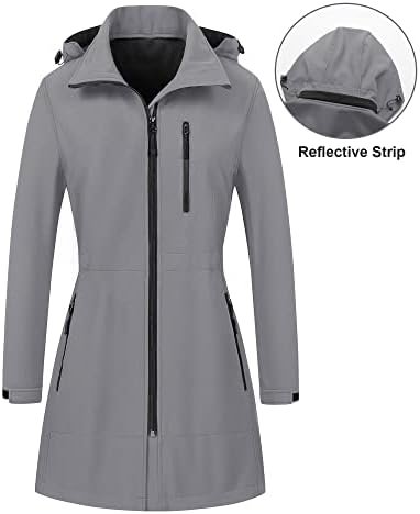CREATMO US Women's Lightweight Waterproof Long Softshell Tac...