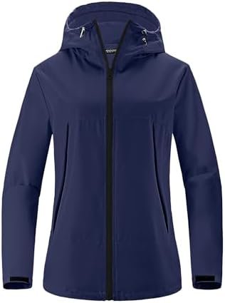 Avoogue Rain Jacket Women Waterproof Lightweight Raincoat Li...