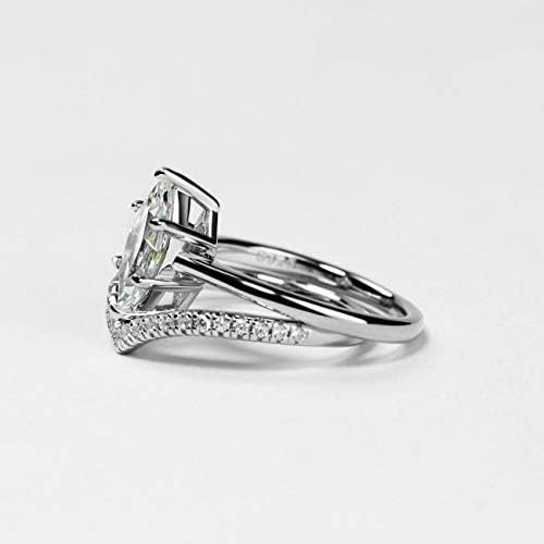 Michooyel S925 1.5ct Marquise Cut 2in1 Engagement Rings For ...