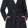 SaphiRose Women's Water-Resistant Trench Coat Double-Breaste...
