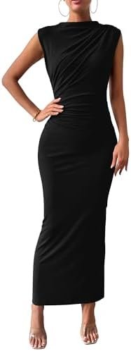 BTFBM Women's Ruched Bodycon Dress Summer Casual Sleeveless ... BTFBM Women's Ruched Bodycon Dress Summer Casual Sleeveless ...