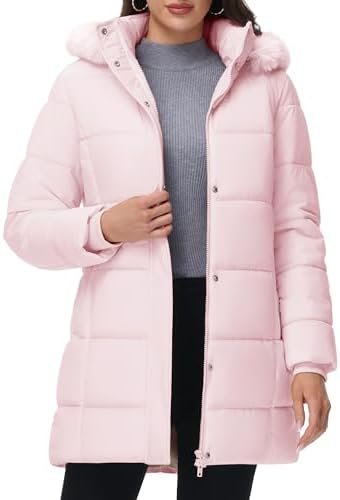 YUCOLEN Womens Winter Parka Coat Warm Thicken Jacket Down Pu...