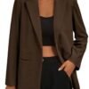 PRETTYGARDEN Women's Winter Corduroy Blazers Jackets Dressy ...