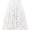 Meetjen Women's Lace Cocktail Party Dress 2025 Handkerchief ...