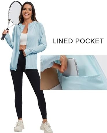 Women's Sun Protection Jacket UPF 50+ Full Zipper Long Sleev...