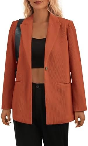 PRETTYGARDEN Women's Winter Corduroy Blazers Jackets Dressy ...