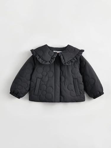 marc & janie Girls Peter Pan Collar Quilted Jacket Long Slee...
