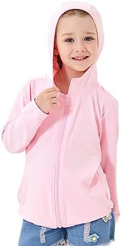 Kids Active Zipper Sun Protection Jacket Boys Girls Hooded C...