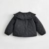 marc & janie Girls Peter Pan Collar Quilted Jacket Long Slee...