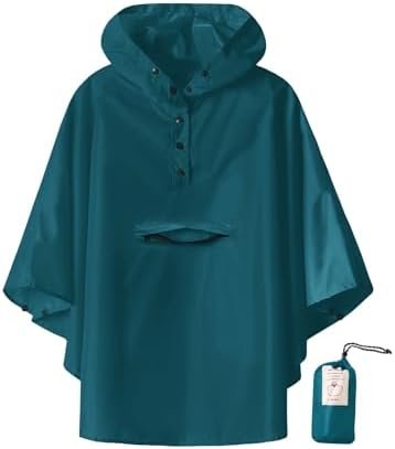 SaphiRose Lightweight Kids Rain Poncho Jacket Waterproof Out...