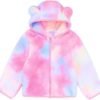 JESKIDS Toddler Girls Boys Fleece Hoody Jacket Zip Up Teddy ...
