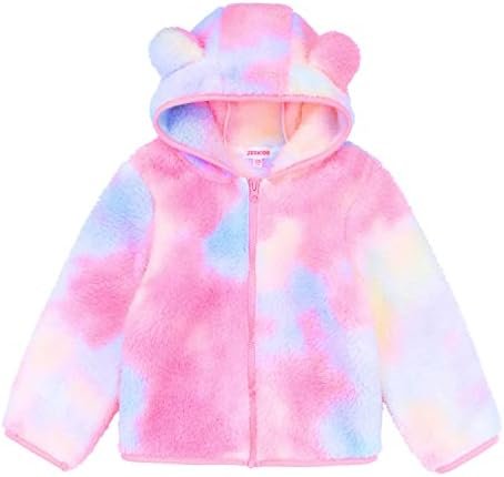 JESKIDS Toddler Girls Boys Fleece Hoody Jacket Zip Up Teddy ...