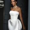 Strapless Short Wedding Dresses for Bride A Line Bridal Show...