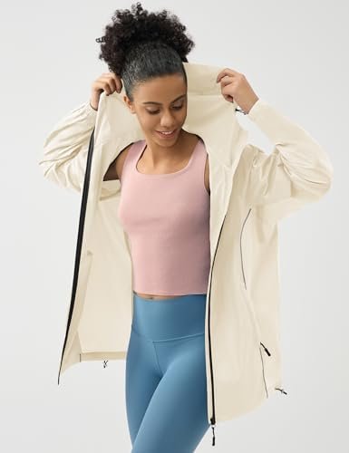 LOMON Lightweight Active Rain Jacket Hooded Water Resistant ...