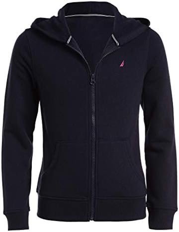 Nautica Girls' Fleece Full-Zip Hoodie Sweatshirt