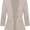 Genhoo Women's Long Sleeve Blazer Open Front Cardigan Jacket...