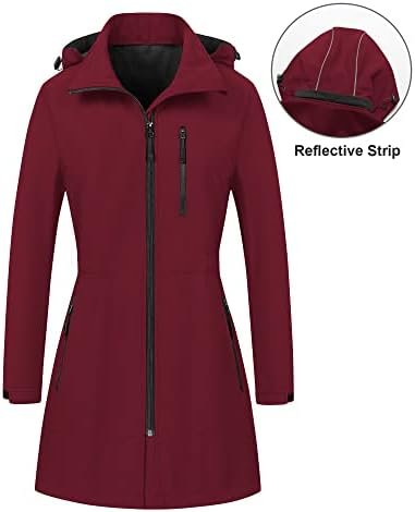 CREATMO US Women's Lightweight Waterproof Long Softshell Tac...