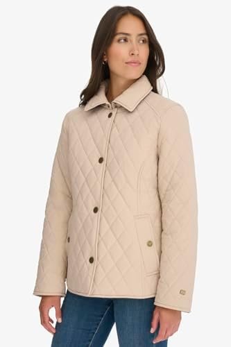 Tommy Hilfiger Womens Quilt Casual Barn Jacket