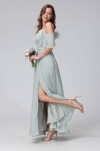 Stylefun Women's Cold Shoulder Chiffon Bridesmaids Dresses 2...