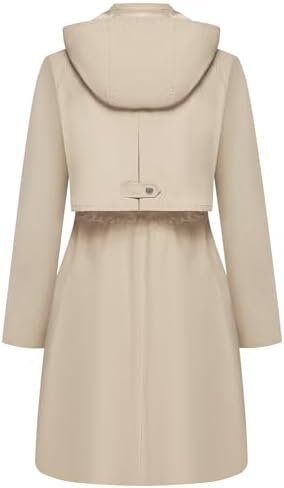 Bloggerlove Rain Jacket for Women Waterproof with Hood Trech...