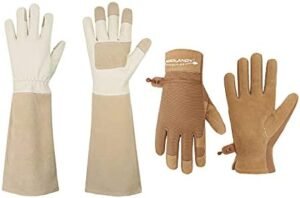 HANDLANDY Bundle - 2 Pairs: Rose Pruning Long Gardening Glov...