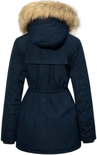 Women's Fur Hood Winter Parka Thicken Winter Jacket Coat Hoo...