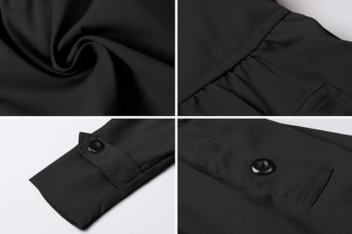 Betusline Girl's Single Breasted Trench Coat Dress Coat Oute...