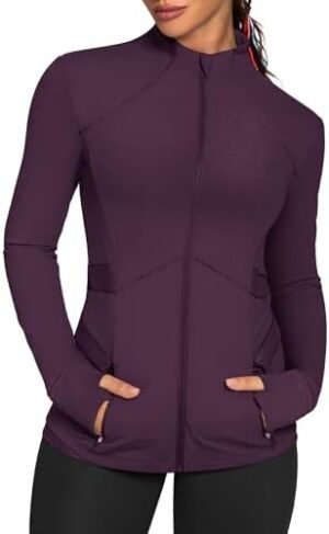 QUEENIEKE Women's Slim Fit Workout Jackets - Zip Up Athletic... QUEENIEKE Women's Slim Fit Workout Jackets - Zip Up Athletic...