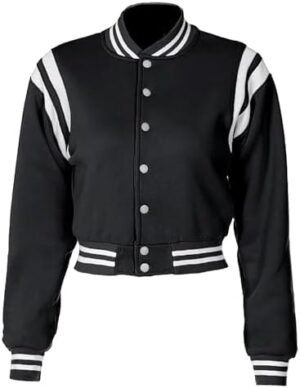 babyhealthy Women Cropped Varsity Jacket Retro Baseball Jack... babyhealthy Women Cropped Varsity Jacket Retro Baseball Jack...