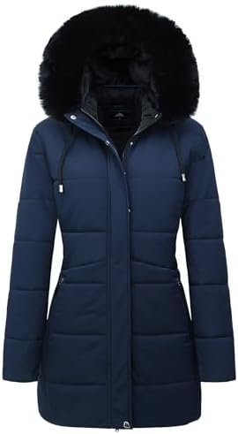 MOERDENG Women's Winter Puffer Coat Thicken Fleece Lined Dow...