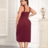 Theenkoln Plus Size Cocktail Dresses:Halterneck Sleeveless S...